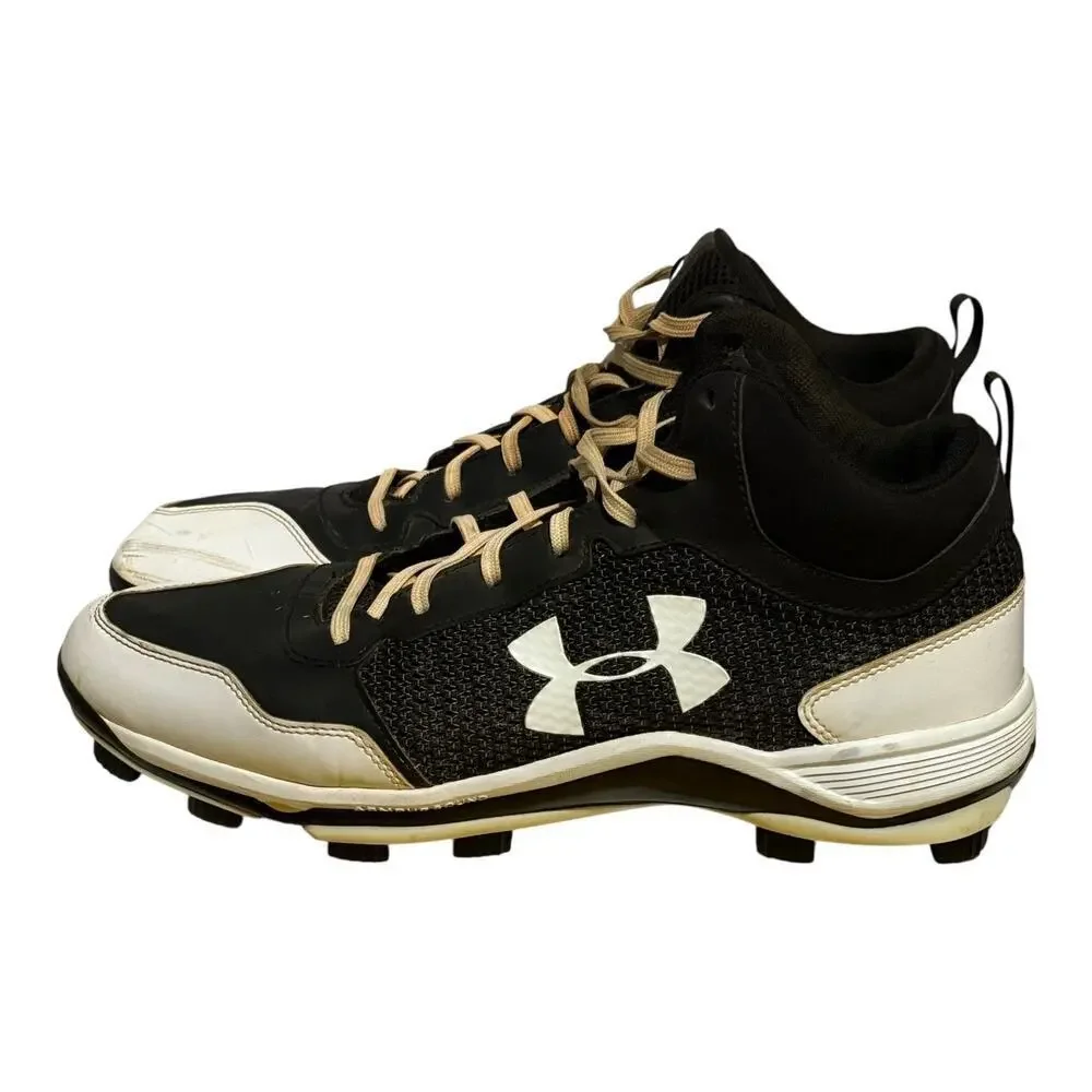 Under Armour Yard Low ST Baseball Cleats Men's Size 13 Black White - Picture 3 of 7
